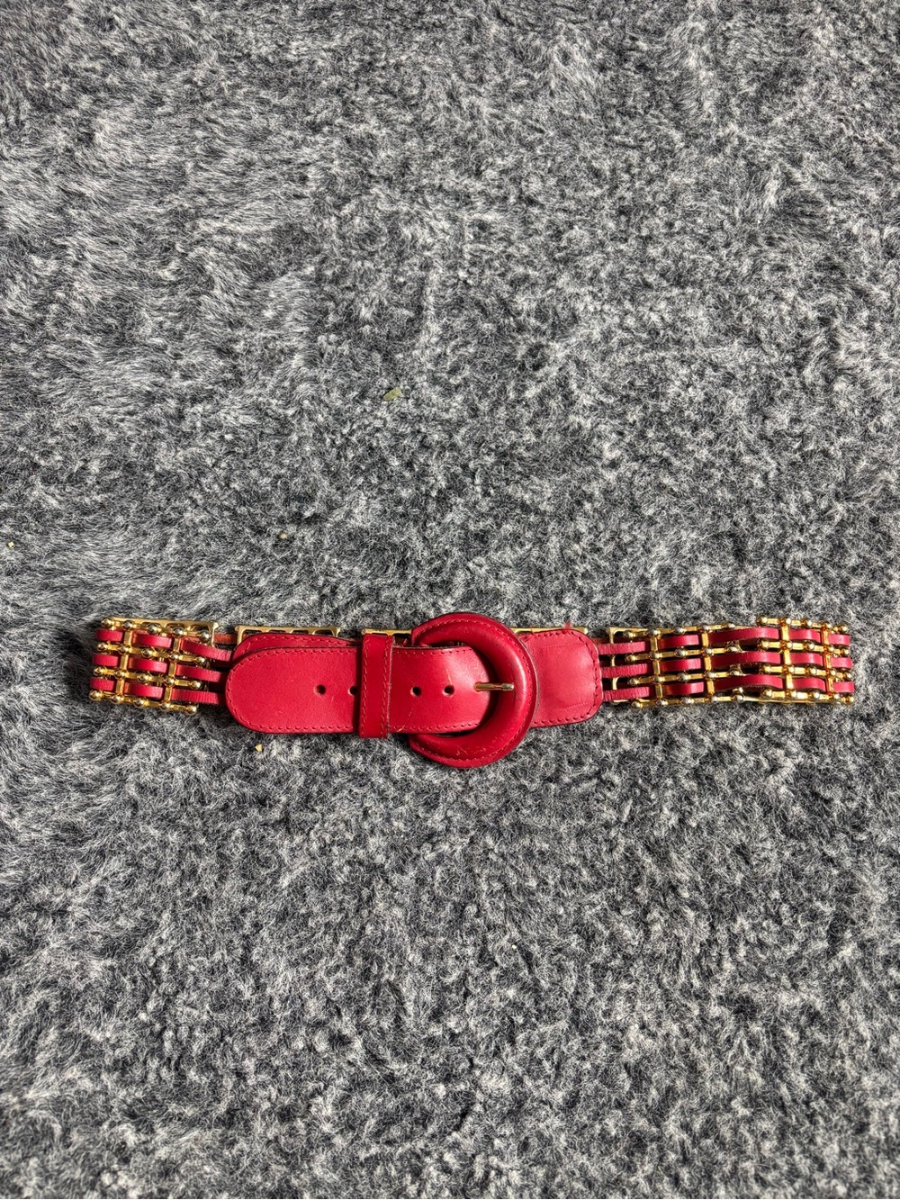 Italian calf leather vintage belt
